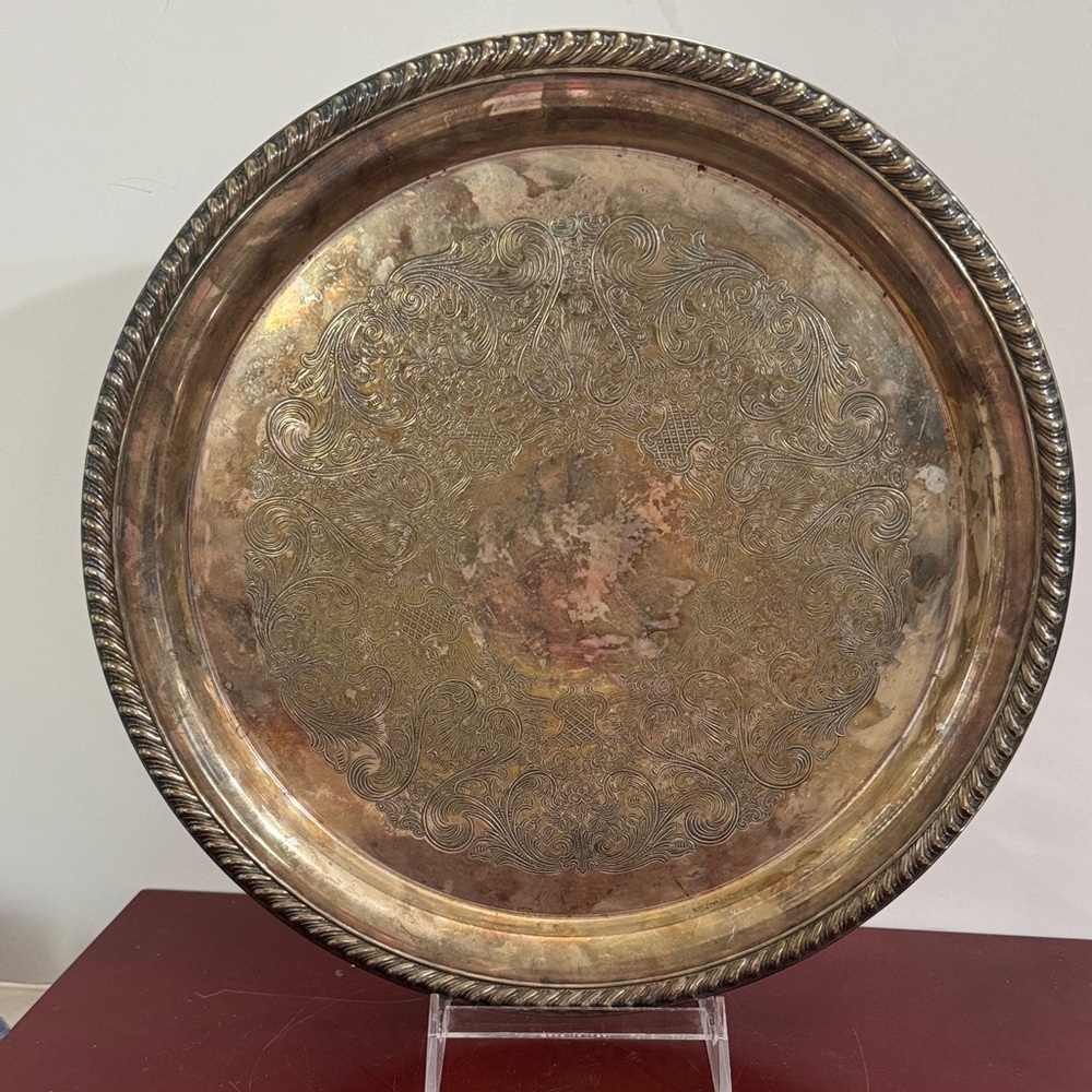 Vintage international silver Company Silver plated Decorative Tray/Serving Tray